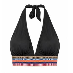NWT Blooming Jelly Black Halter Bikini Top M